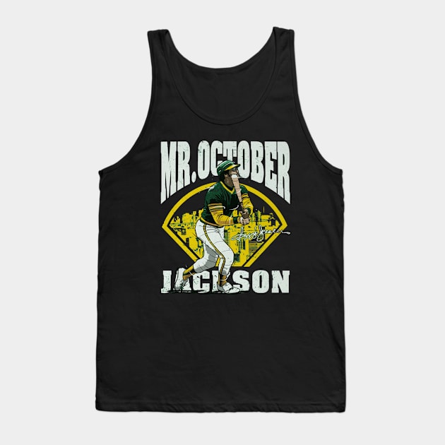 Reggie Jackson Oakland Mr. October Field Tank Top by danlintonpro